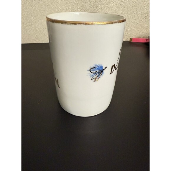 Limoges ABK#7 Porcelain Gold Trim German "Wife Don't Upset Your Husband" Cup - Picture 3 of 7